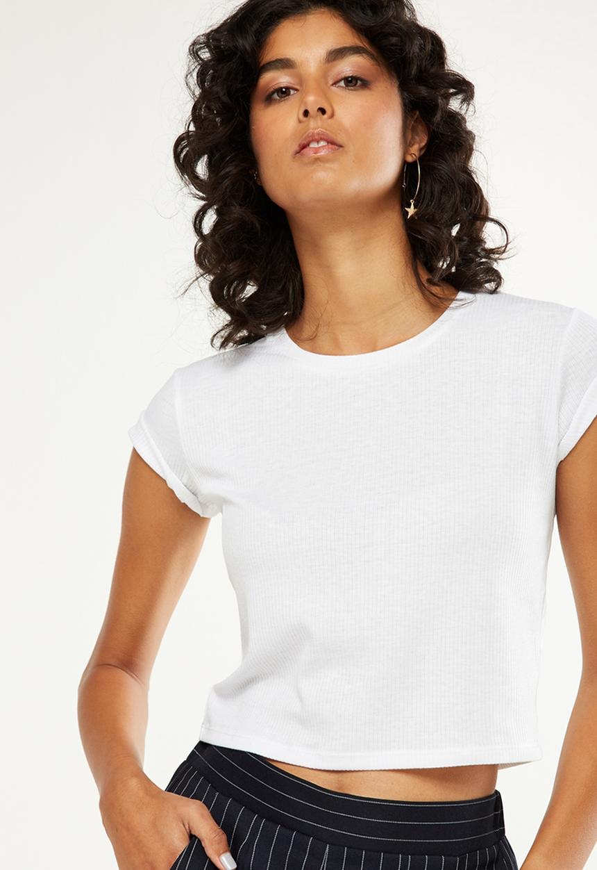Cotton On - The baby summer  rib short sleeve tee - white
