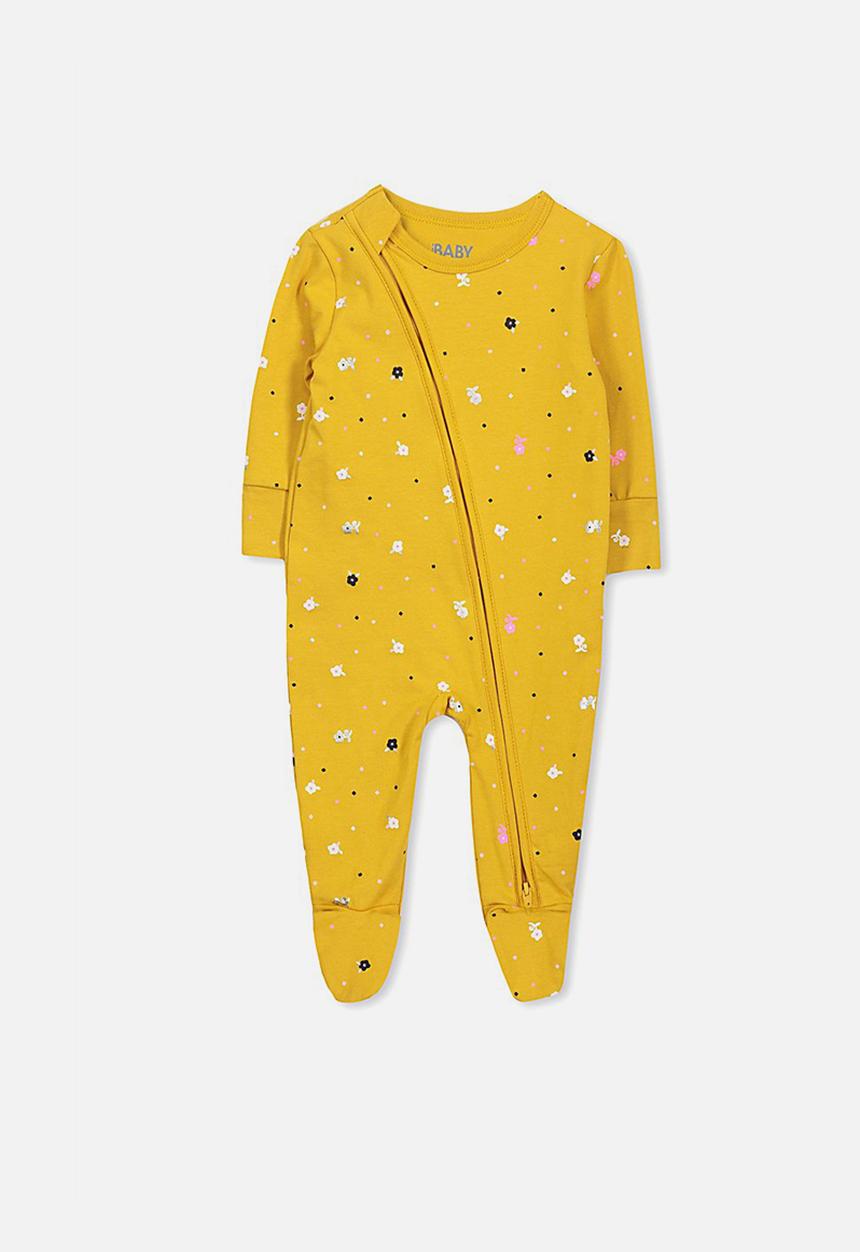 Cotton On - Mini zip through romper - yellow