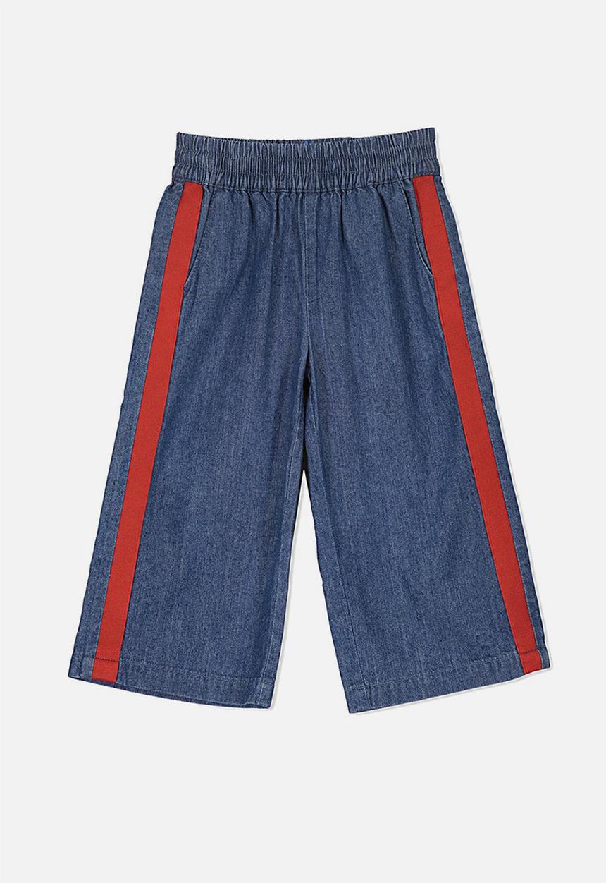 Cotton On - Isla wide leg crop pants - blue 