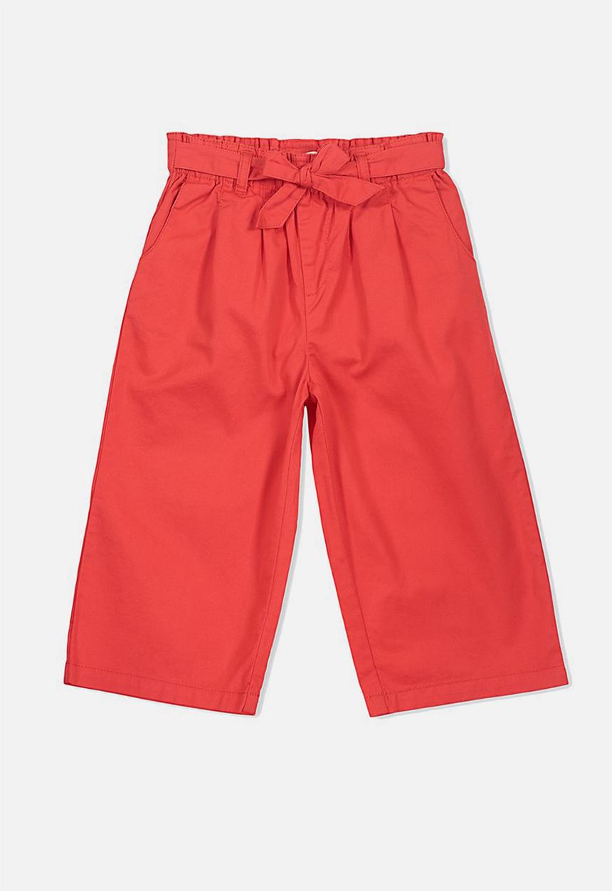 Cotton On - Isla wide leg crop pants - red 