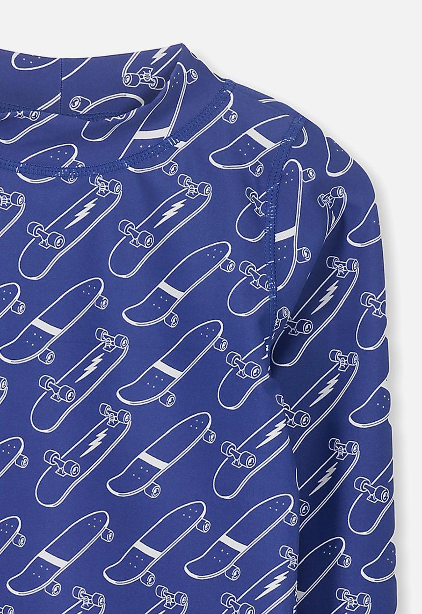 Cotton On - Fraser long sleeve rash vest - blue