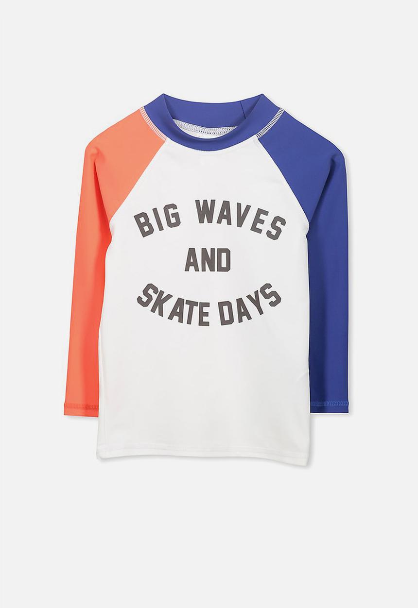 Cotton On - Fraser long sleeve rash vest - multi
