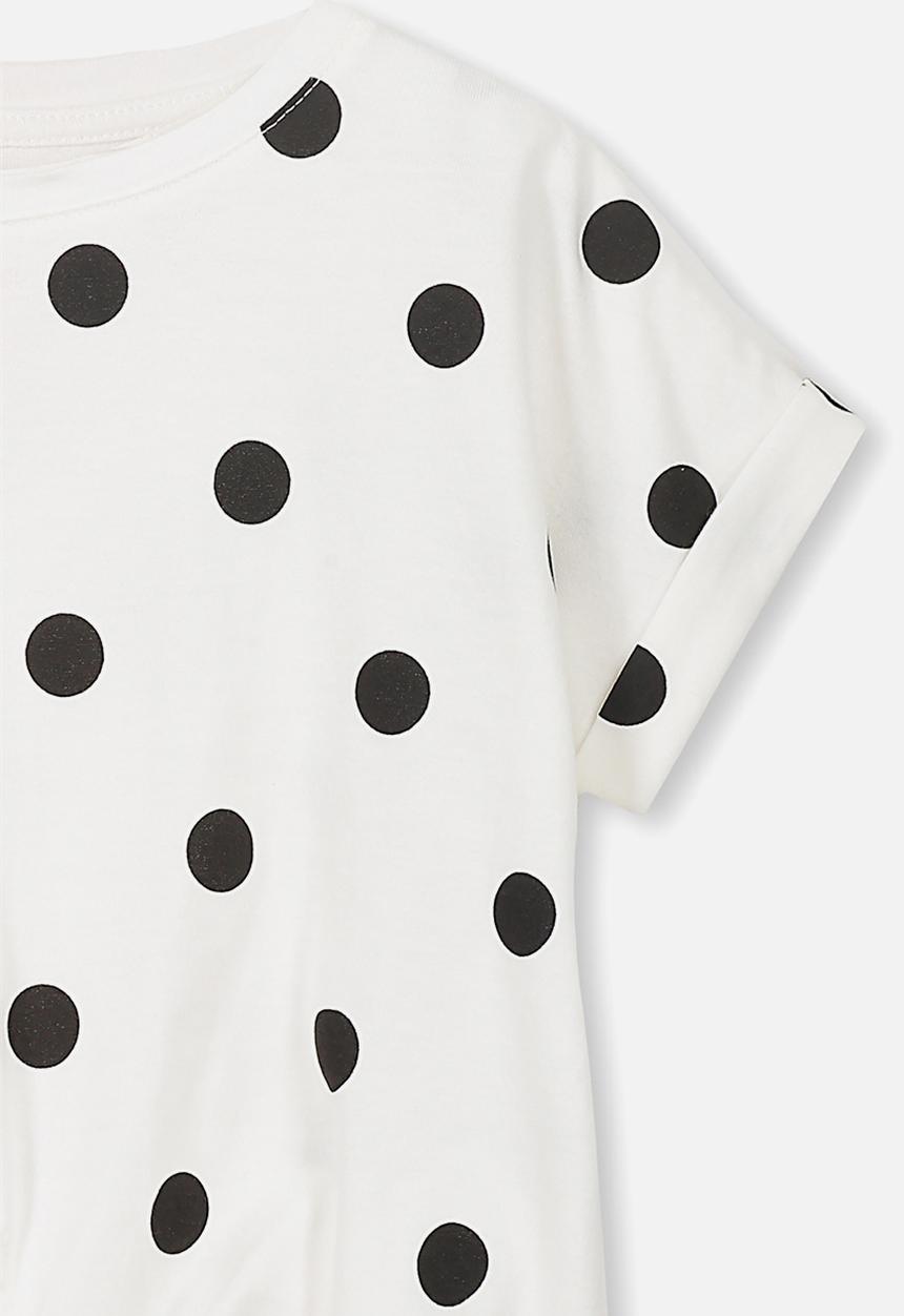 Cotton On - Chloe short sleeve top - white & black 