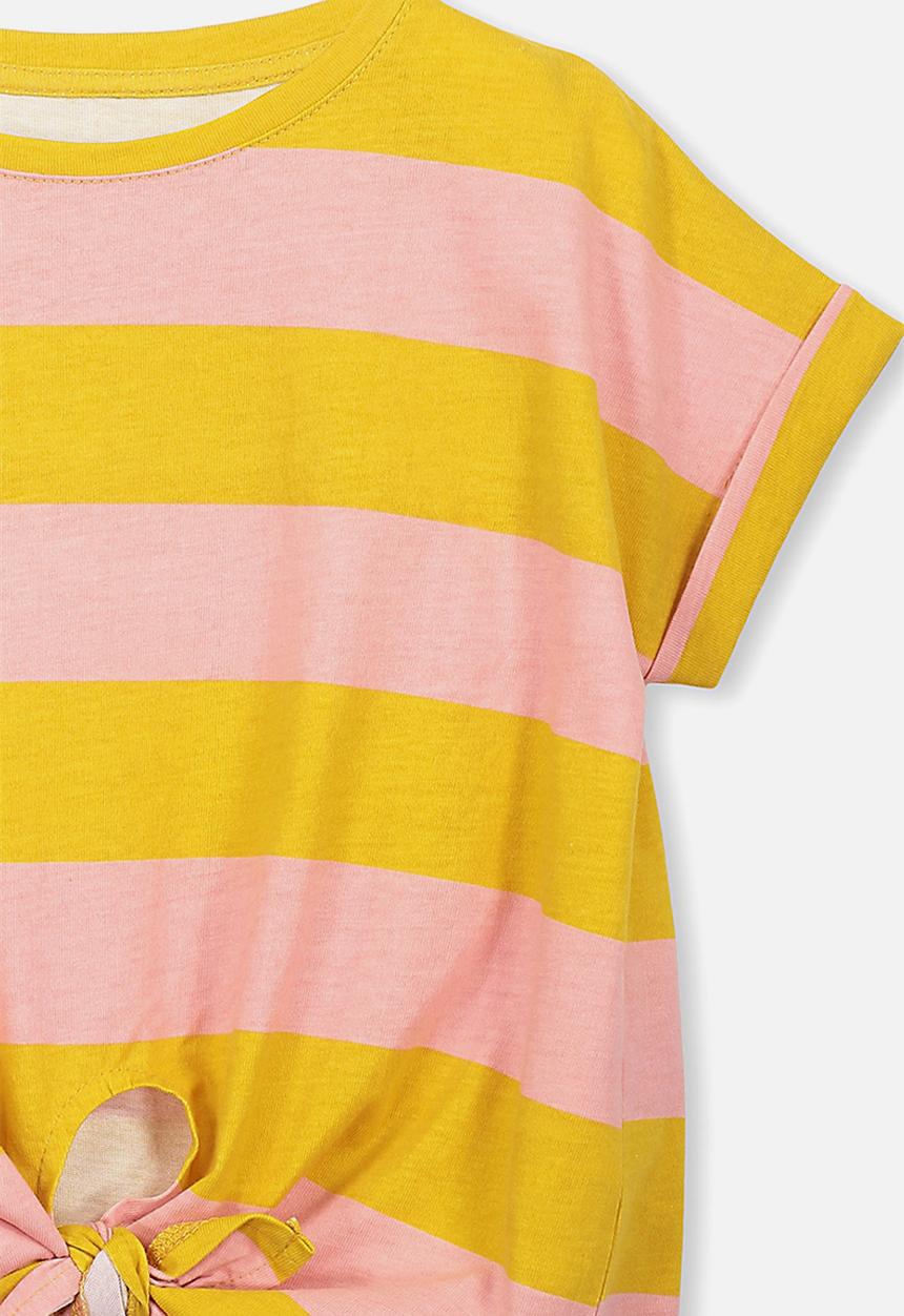 Cotton On - Chloe short sleeve top - yellow & pink 