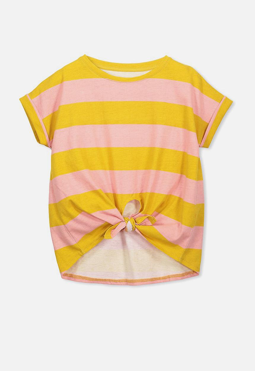 Cotton On - Chloe short sleeve top - yellow & pink 