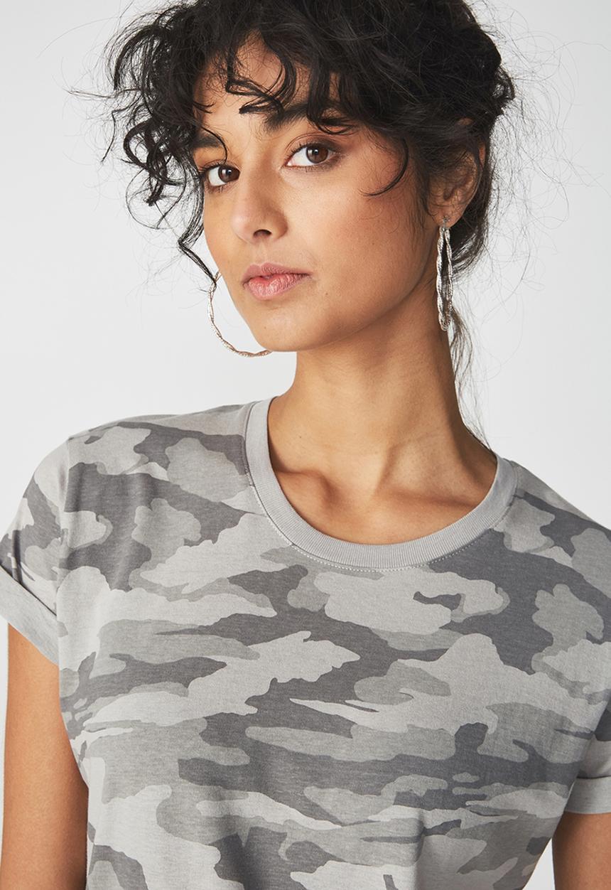 Cotton On - Tbar fox summer graphic t-shirt - grey