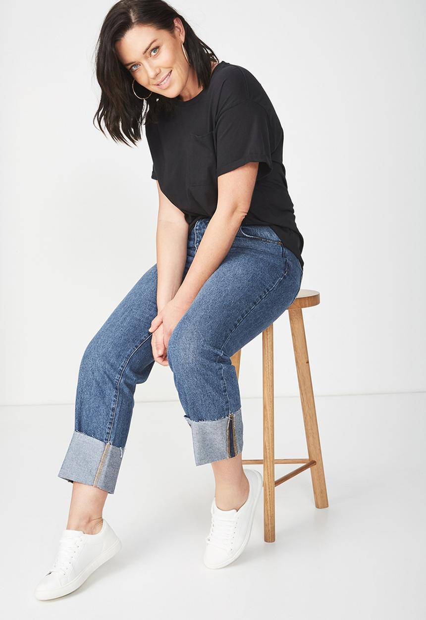 Cotton On - The one summer boyfriend pocket tee - black