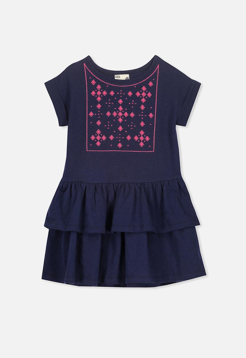 Cotton On - Alba short sleeve dress - navy 