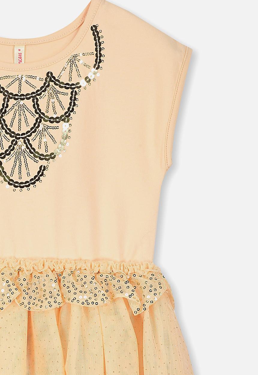 Cotton On - Iris tulle dress - peach