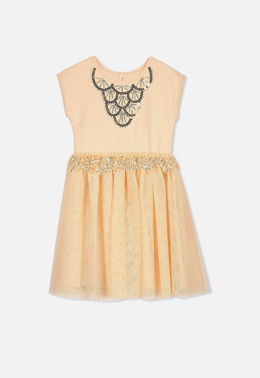 Cotton On - Iris tulle dress - peach