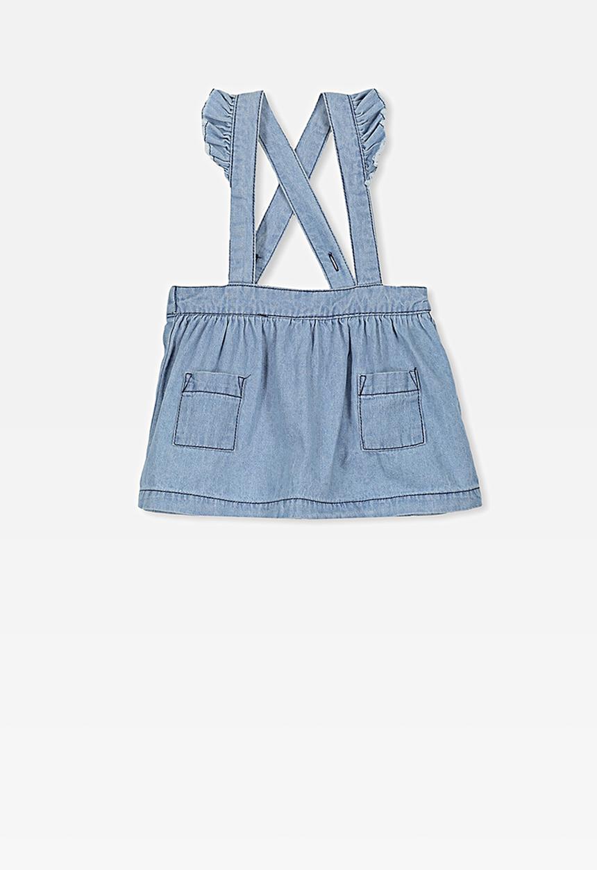 Cotton On - Brittany pinafore dress - blue