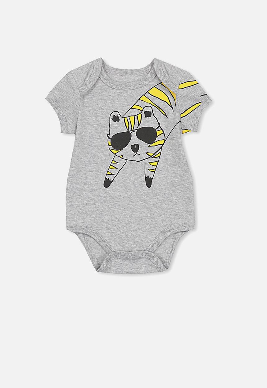 Cotton On - Mini short sleeve bubbysuit - light grey