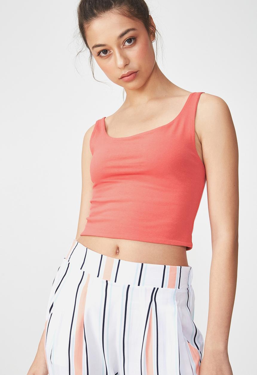 Cotton On - Everyday summer crop tank - pink