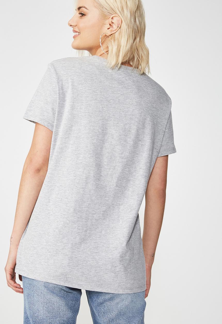 Cotton On - Tbar fox summer graphic t-shirt - grey