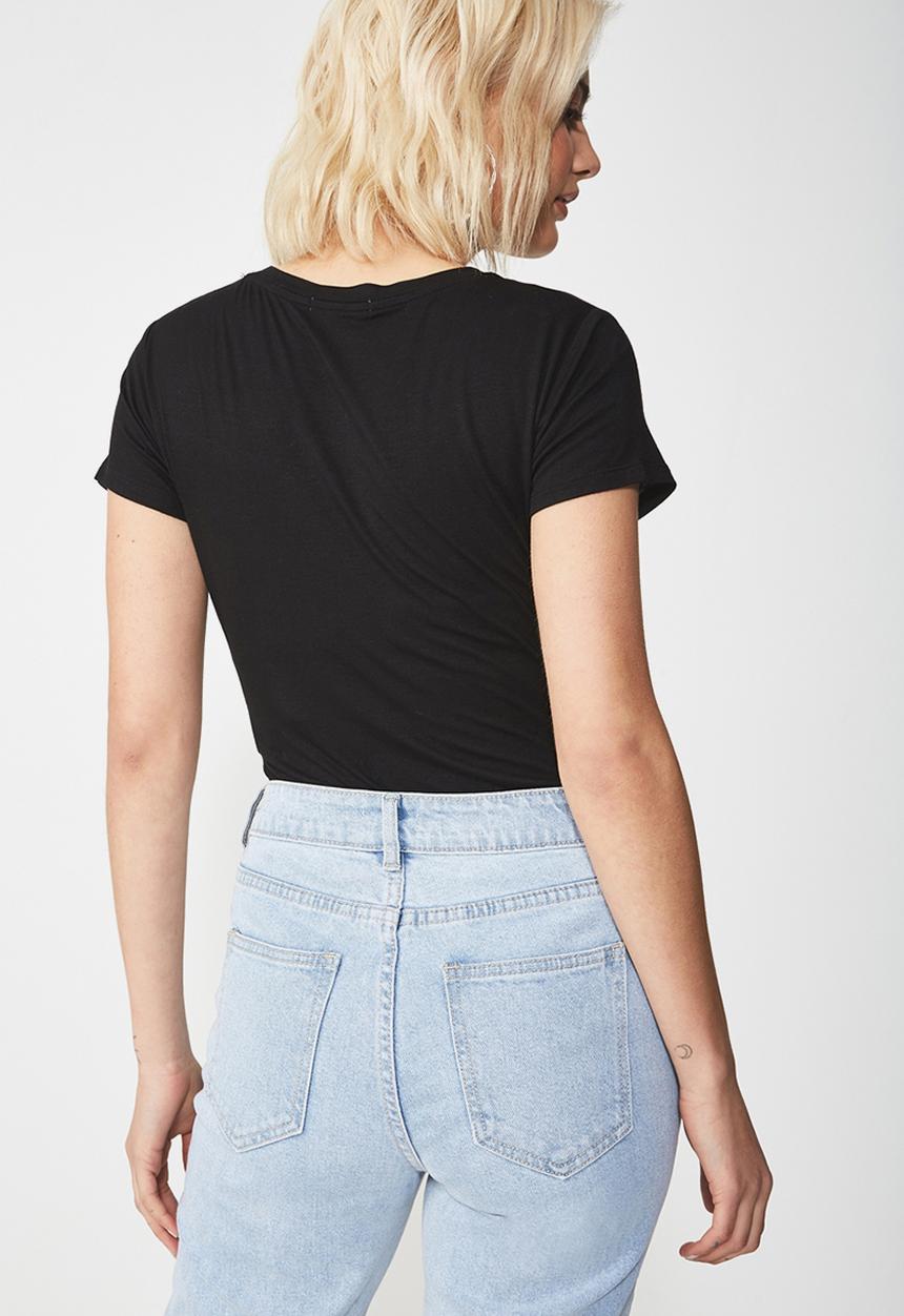 Cotton On - Baby tee summer bodysuit - black