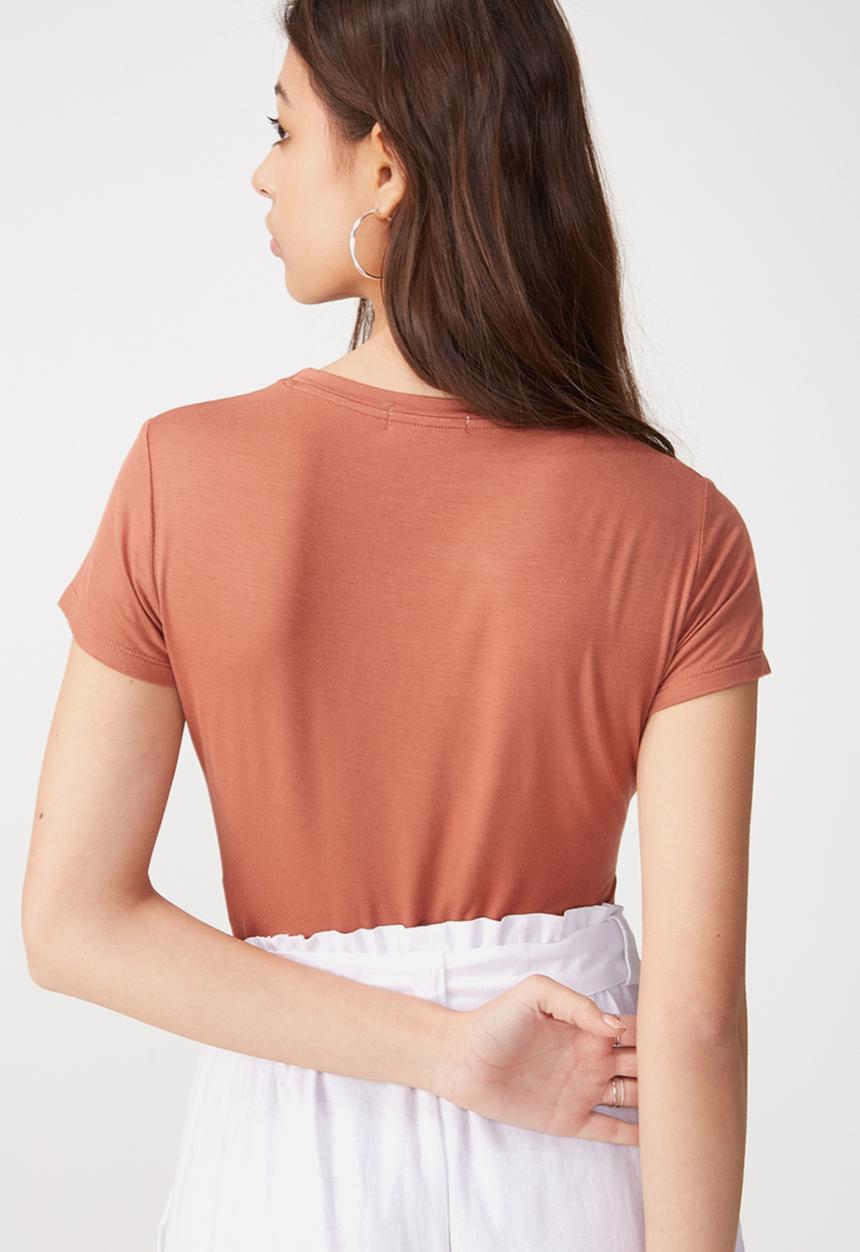 Cotton On - Baby tee summer bodysuit - tan