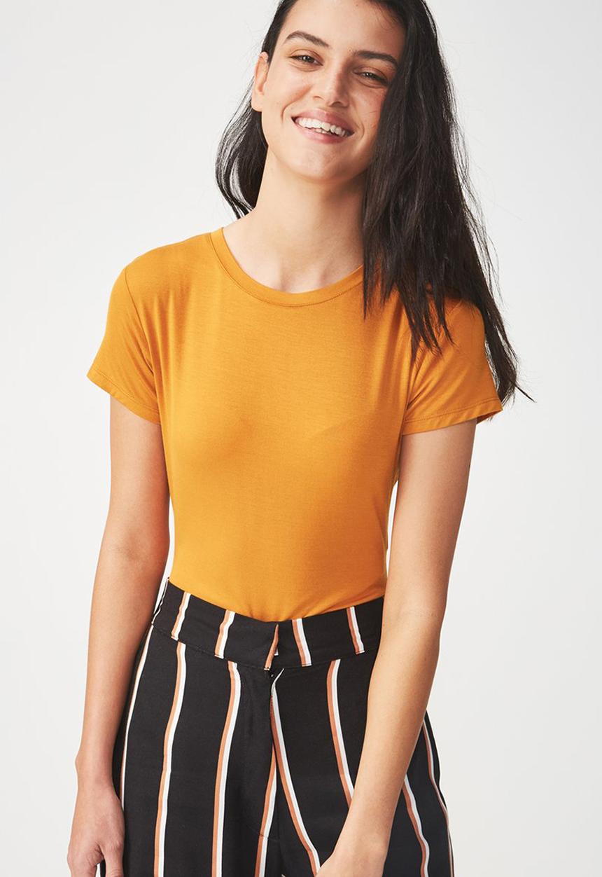 Cotton On - Baby tee summer bodysuit - yellow