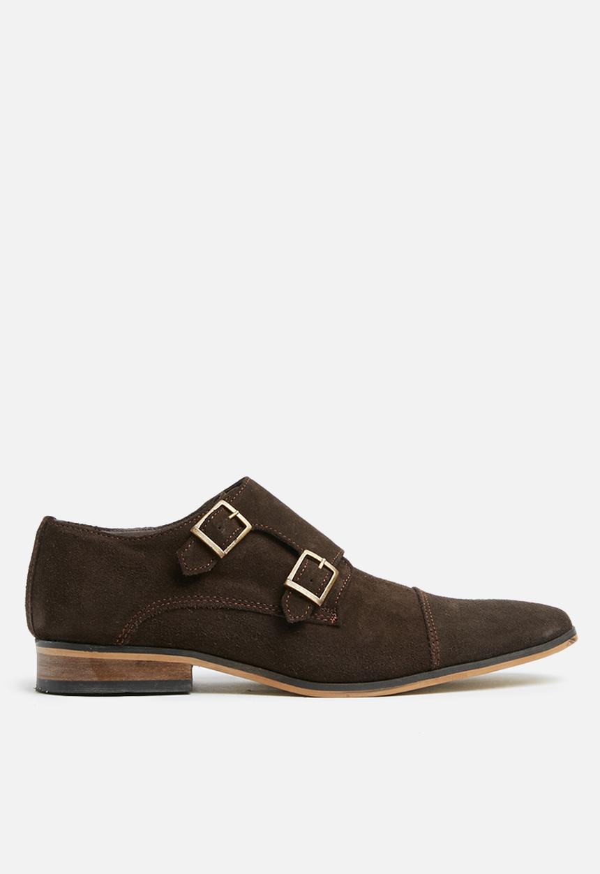 Superbalist - Carlo monk strap formal suede  - brown