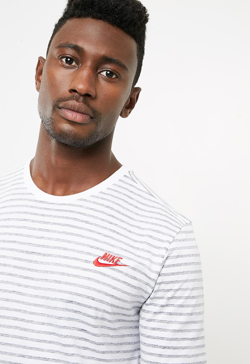 Nike - NSW stripped tee - white