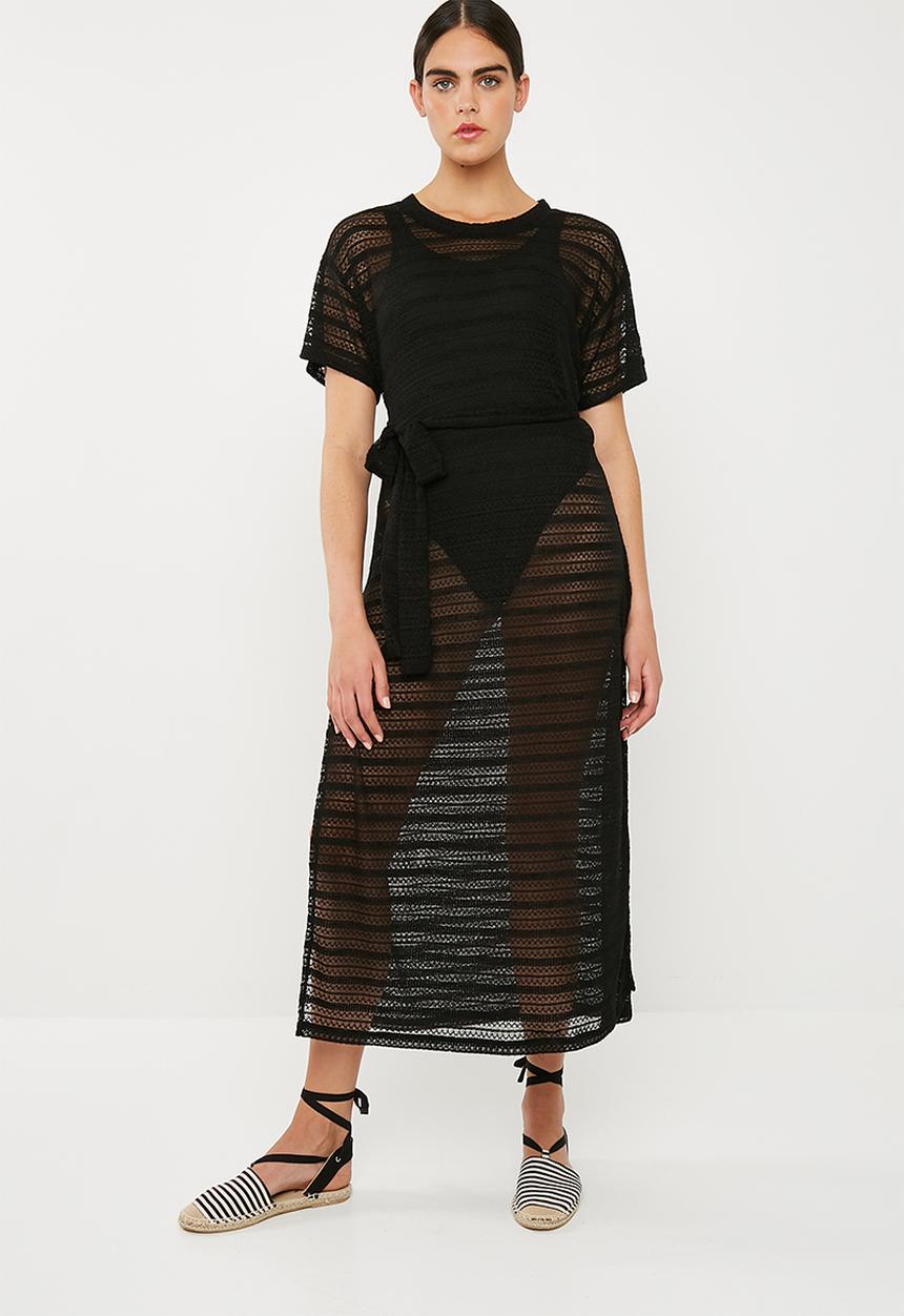 Superbalist - Drop shoulder maxi cover up - black