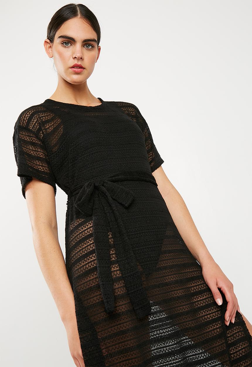 Superbalist - Drop shoulder maxi cover up - black