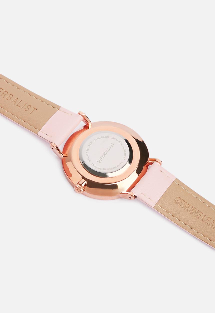 Superbalist - Lucy leather watch - pink