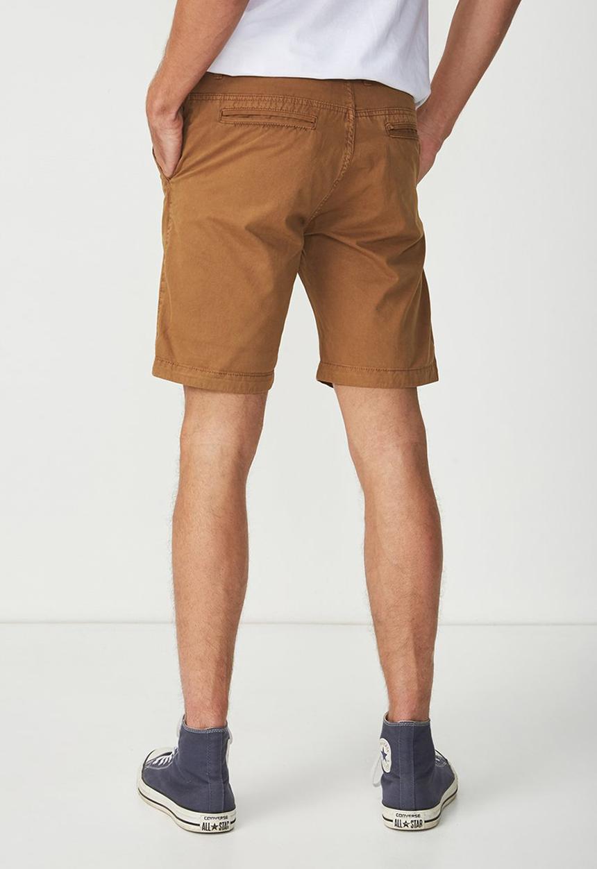 Cotton On - Washed chino short - brown