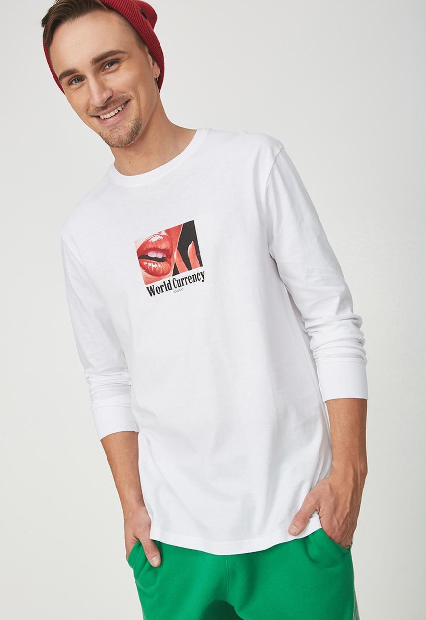 Cotton On - Tbar long sleeve tee - white