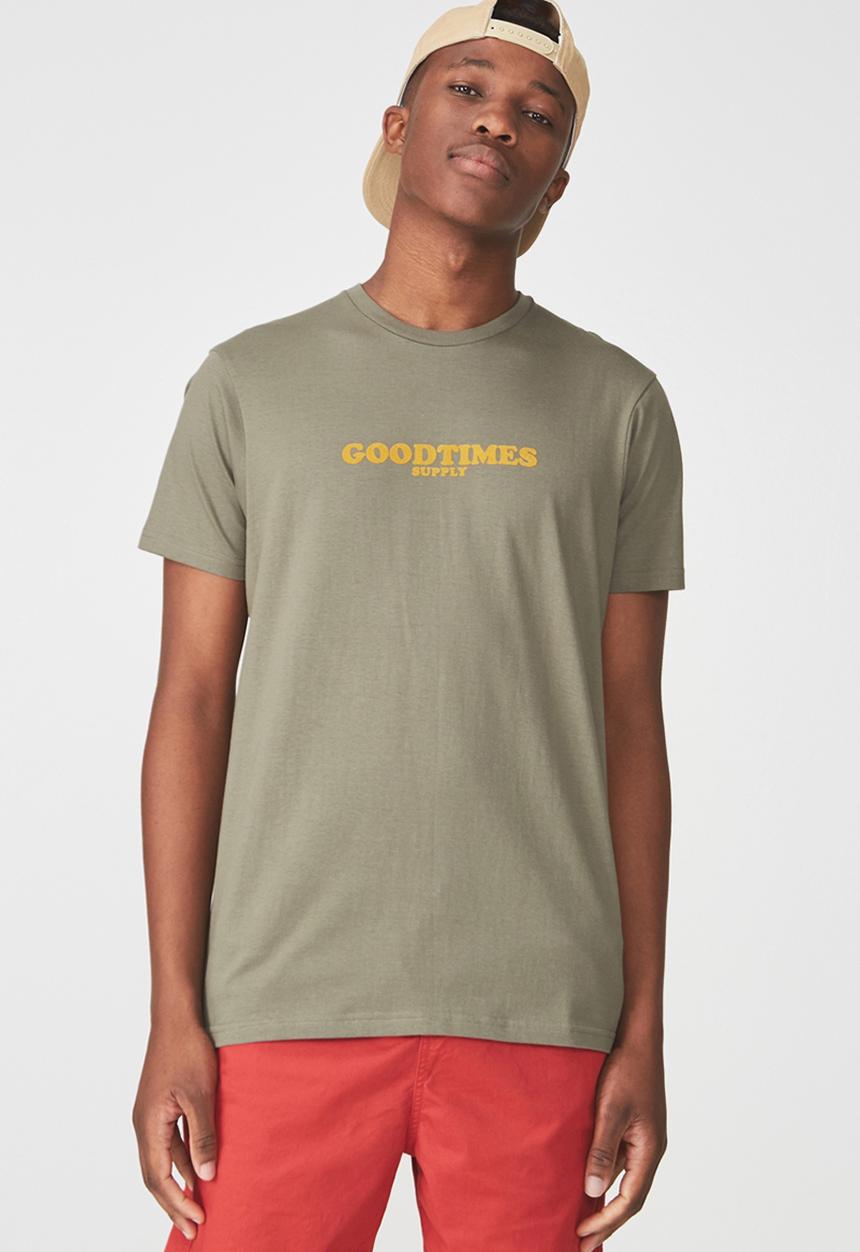Cotton On - Tbar short sleeve tee - khaki