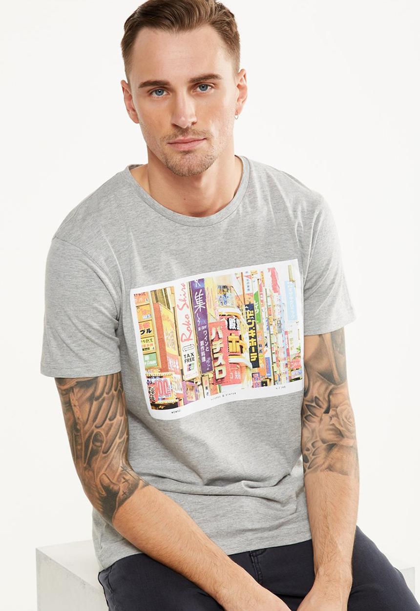 Cotton On - Tbar shorts sleeve tee - grey