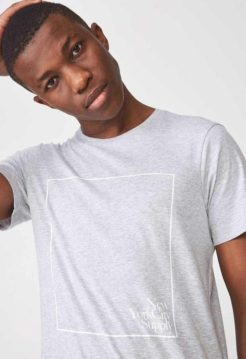 Cotton On - Tbar short sleeve tee - grey 