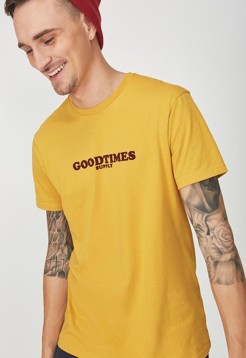 Cotton On - Tbar short sleeve tee - yellow