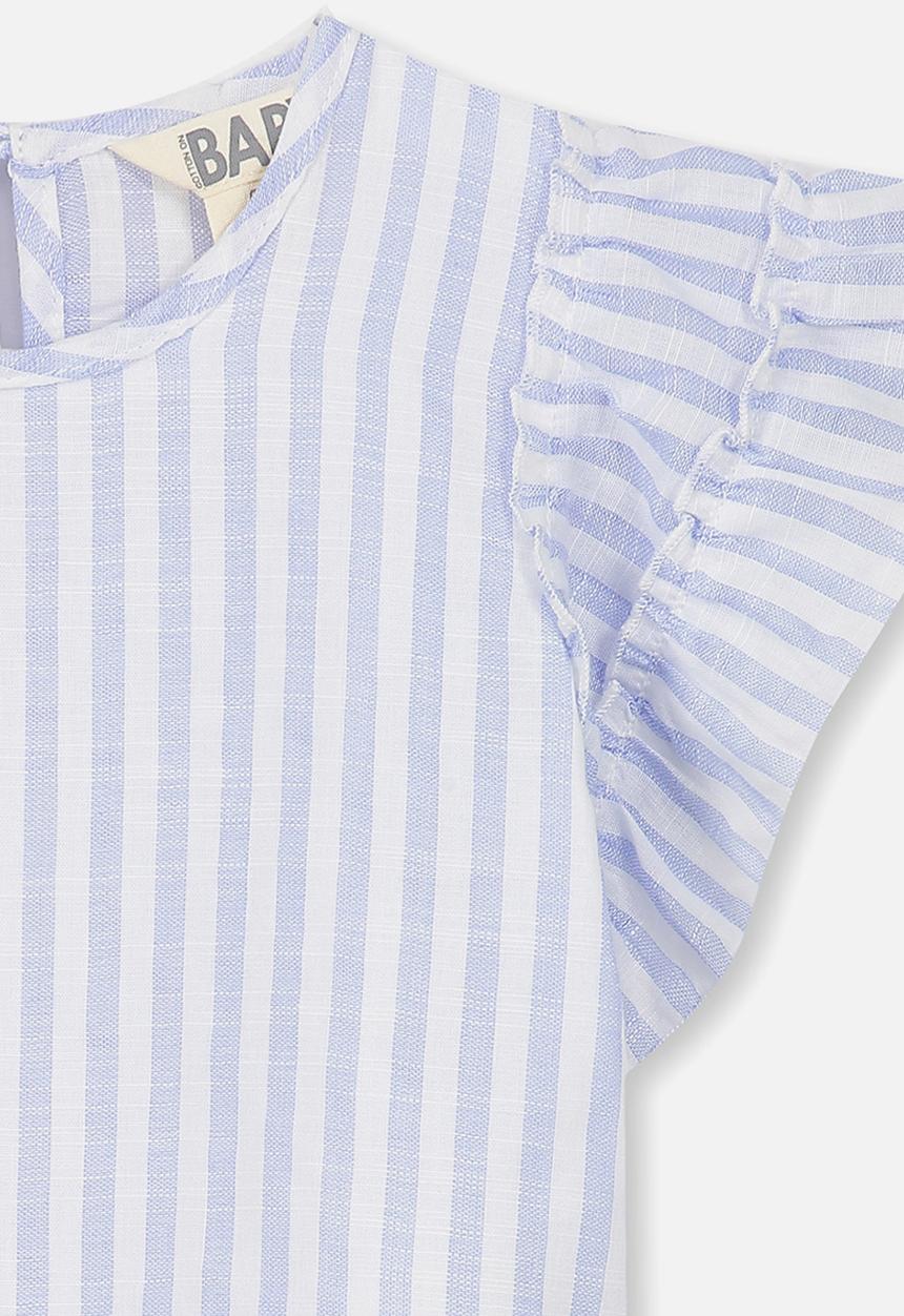 Cotton On - Blair flutter top - blue & white