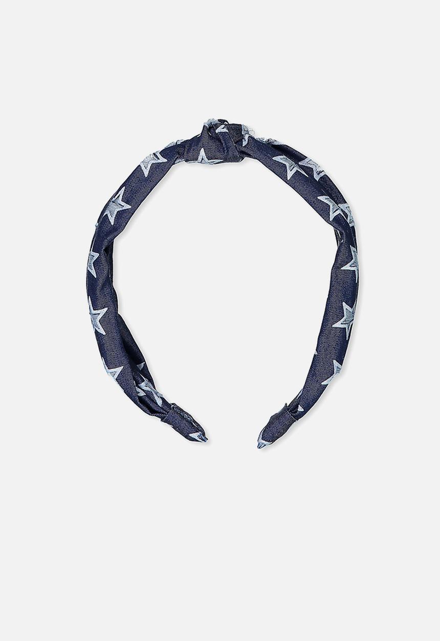 Cotton On - Printed knot headband - blue
