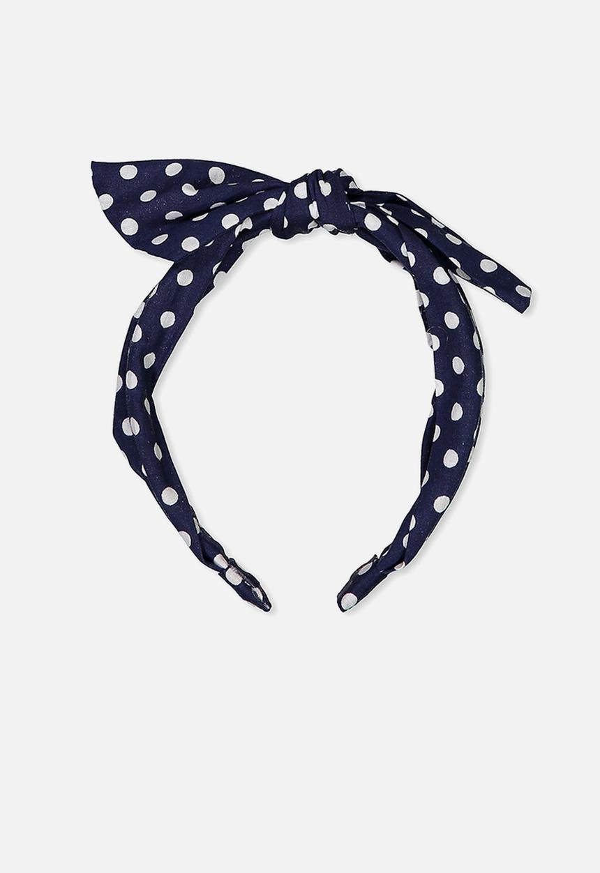 Cotton On - Printed knot headband - navy