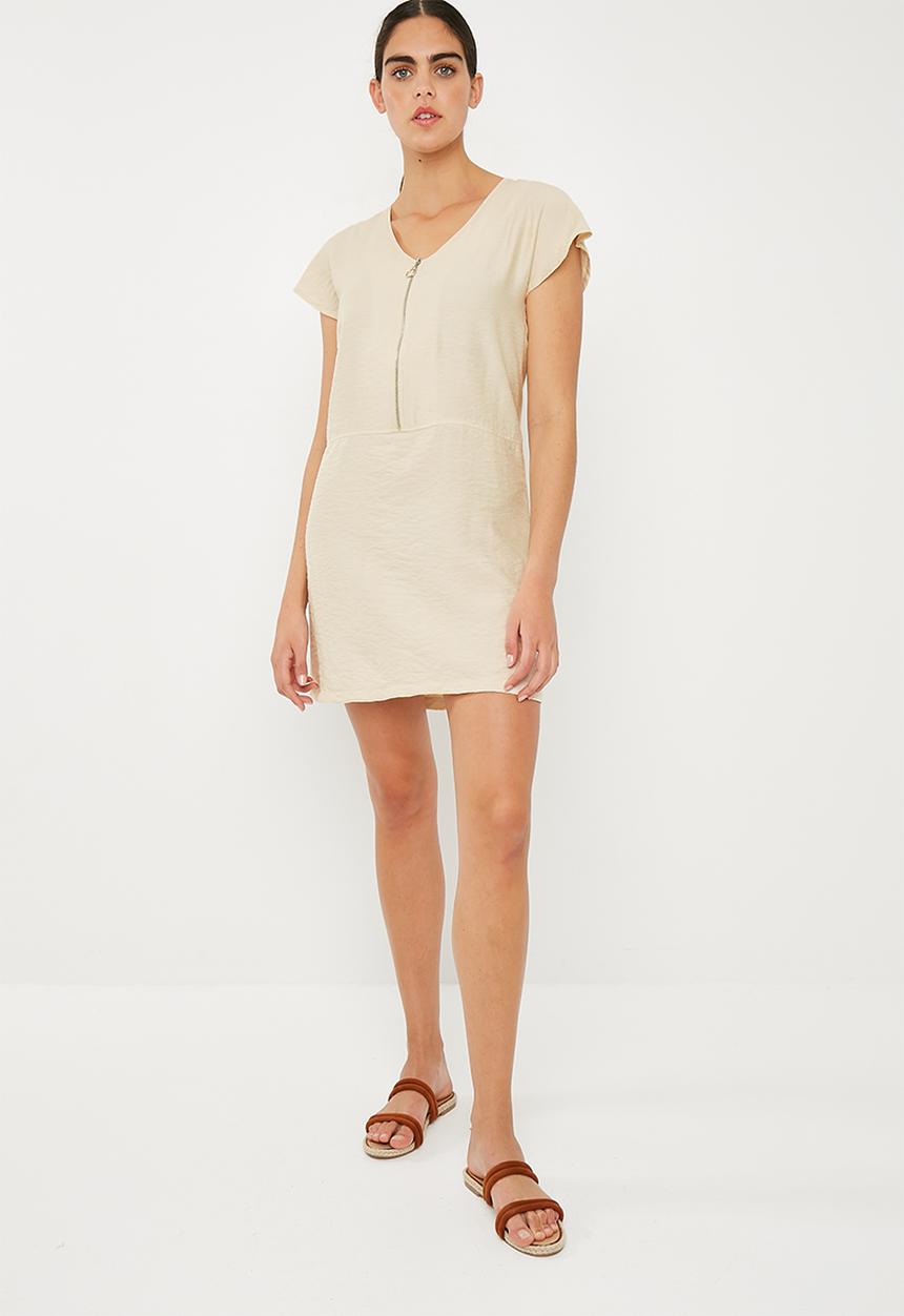 Superbalist - Sheath dress with zip detail - cream