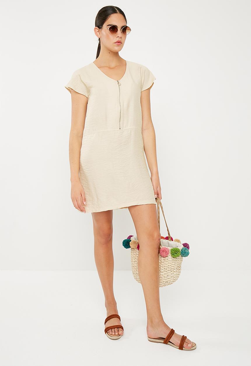 Superbalist - Sheath dress with zip detail - cream