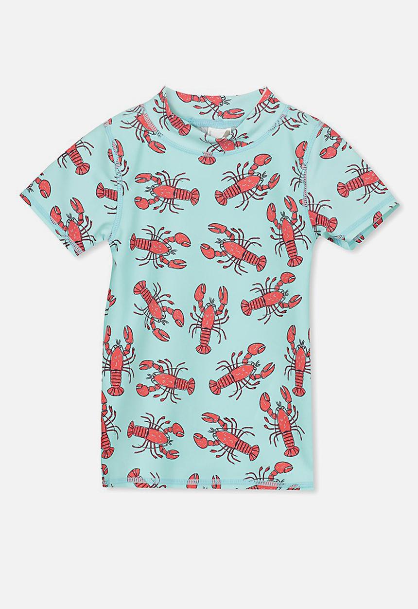Cotton On - Finley short sleeve rash vest - green