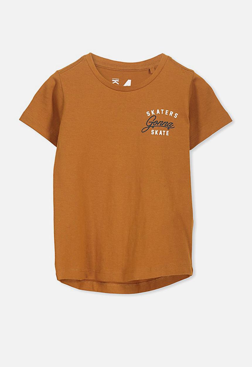 Cotton On - Max short sleeve tee skaters gonna skate - tan