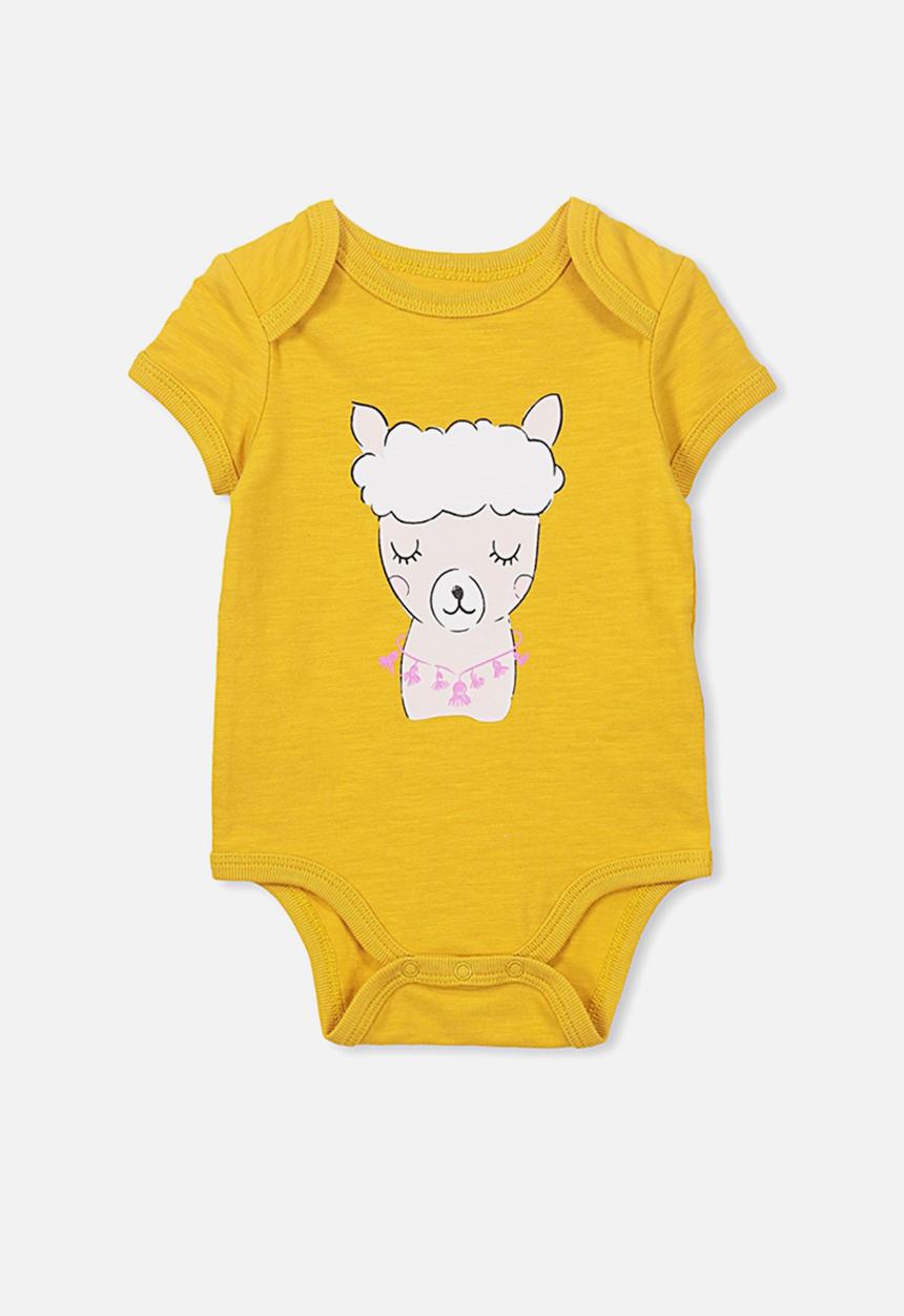 Cotton On - Mini short sleeve bubbysuit - yellow
