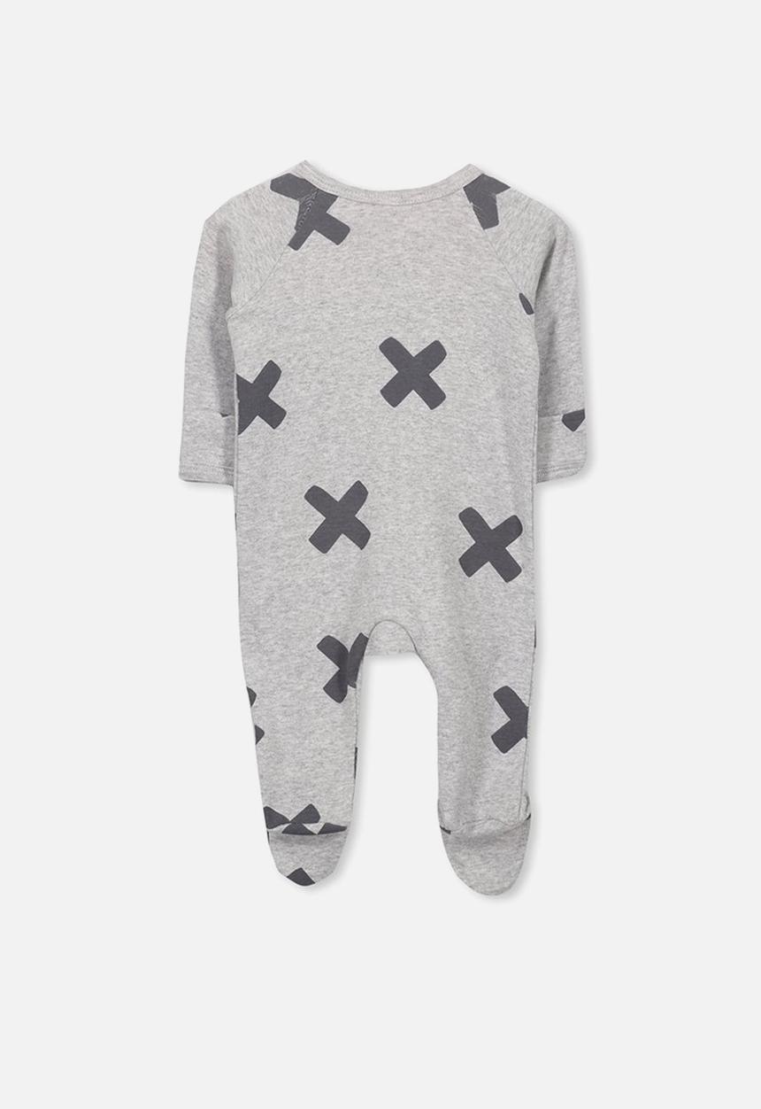 Cotton On - Long sleeve zip through romper - grey