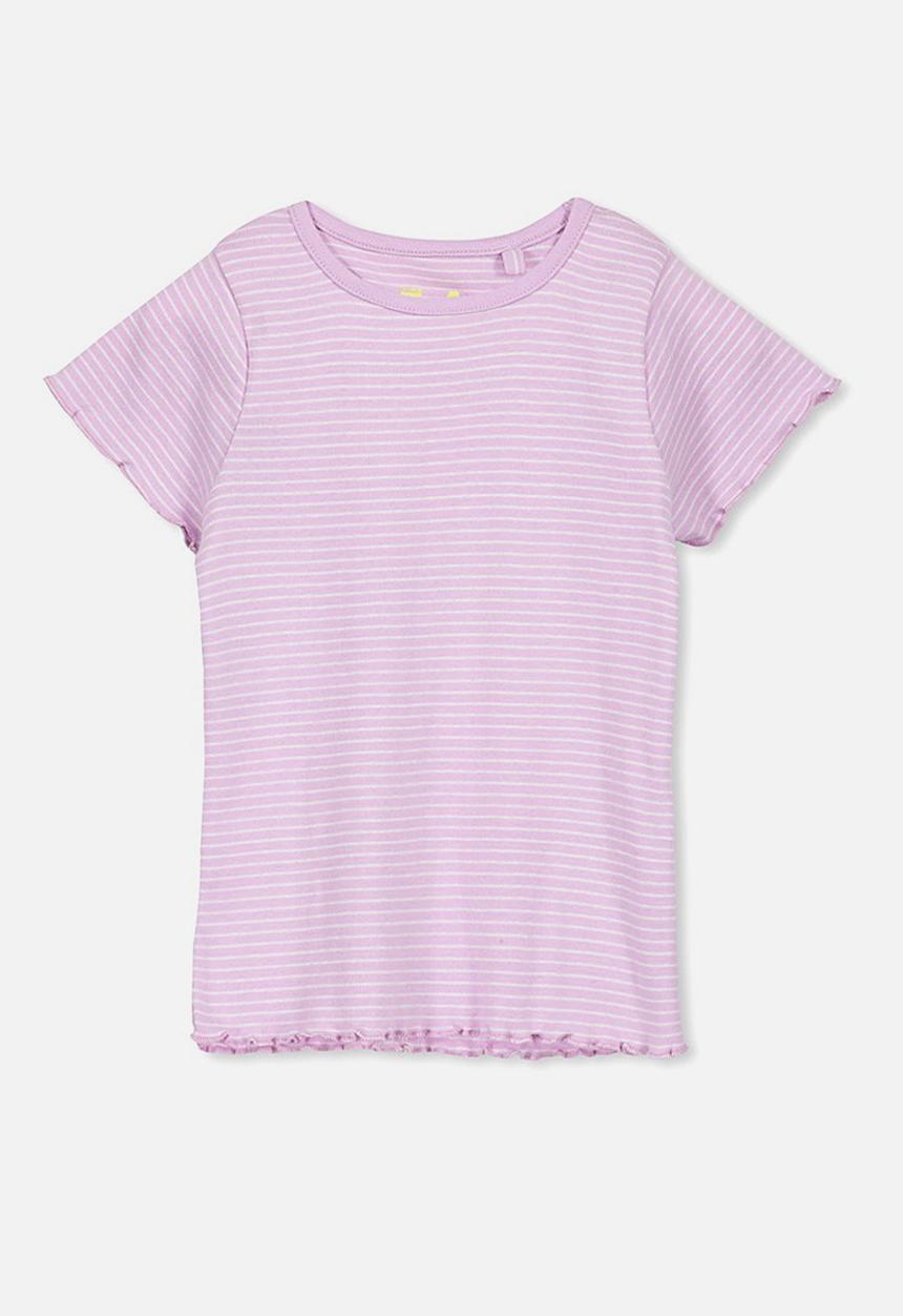 Cotton On - Short sleeve billie tee - purple & white 