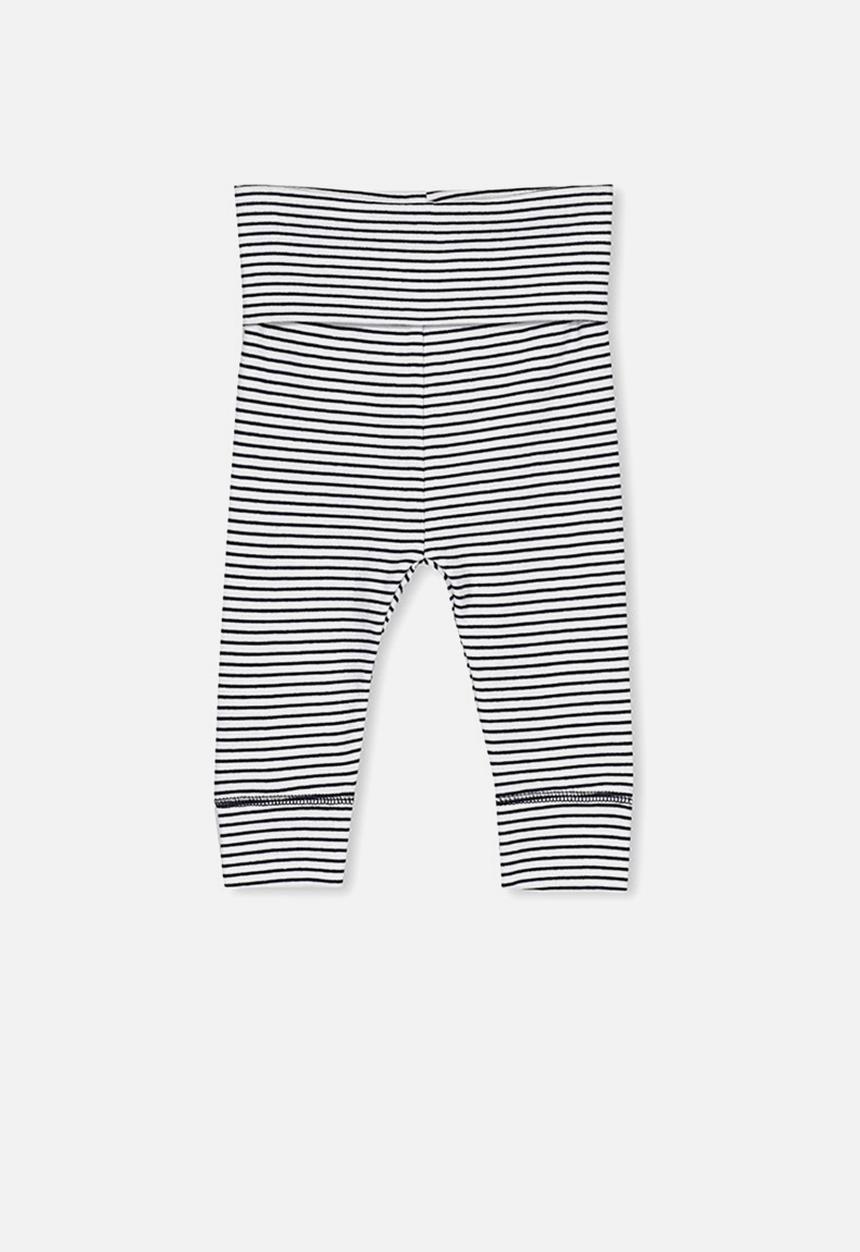 Cotton On - Newborn legging - black & white 