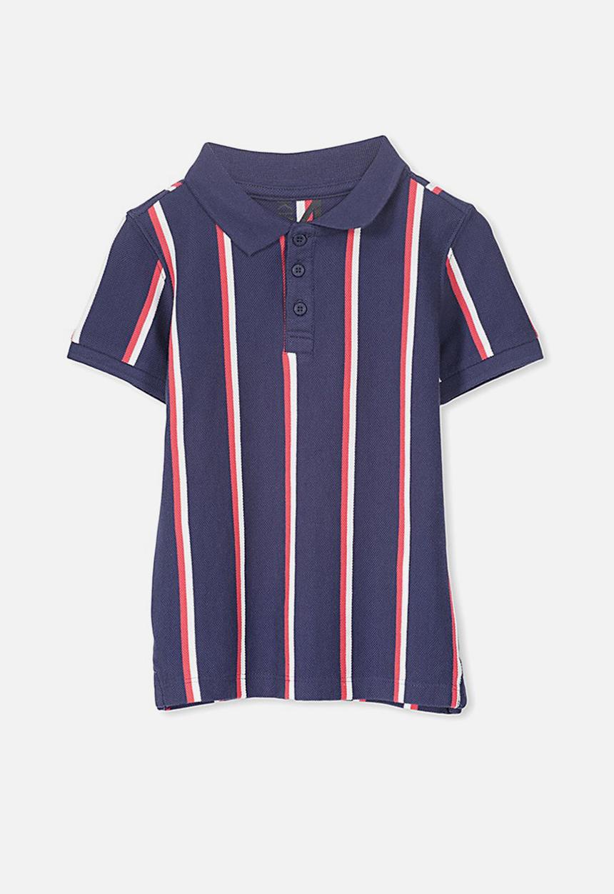 Cotton On - Kenny polo - navy & red 