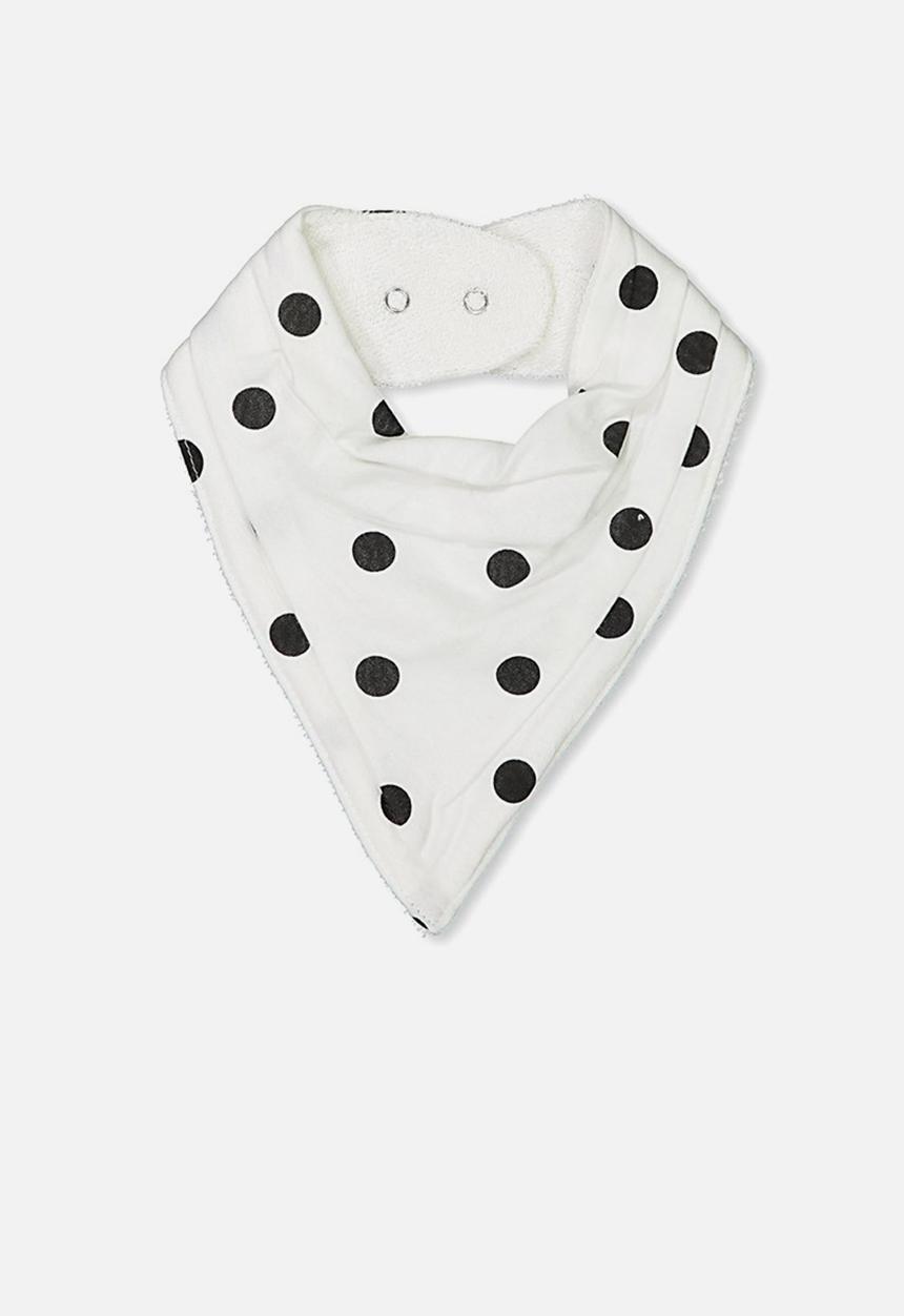 Cotton On - Dribble bib - black & white 