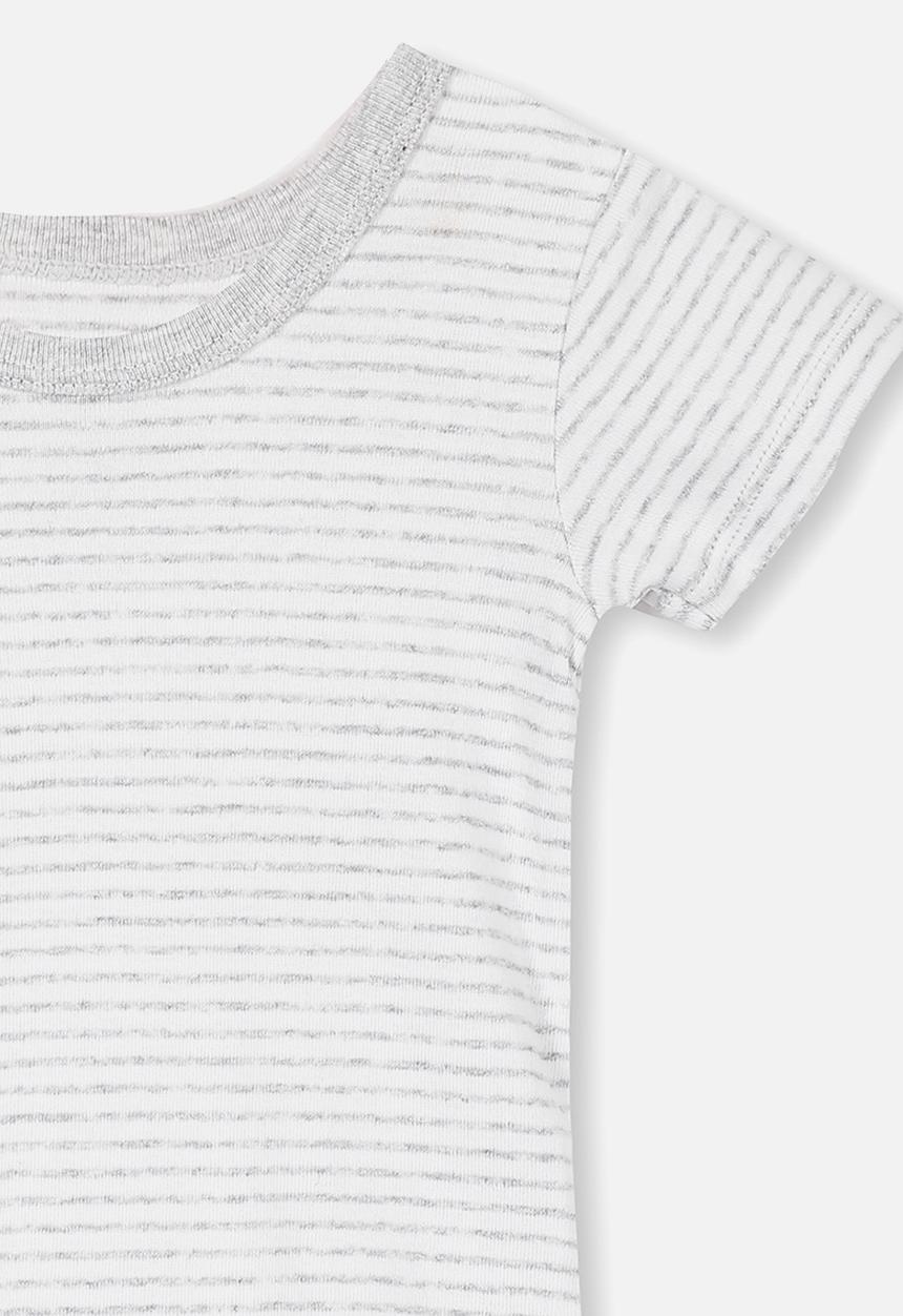 Cotton On - New born short sleeve bubbysuit - grey
