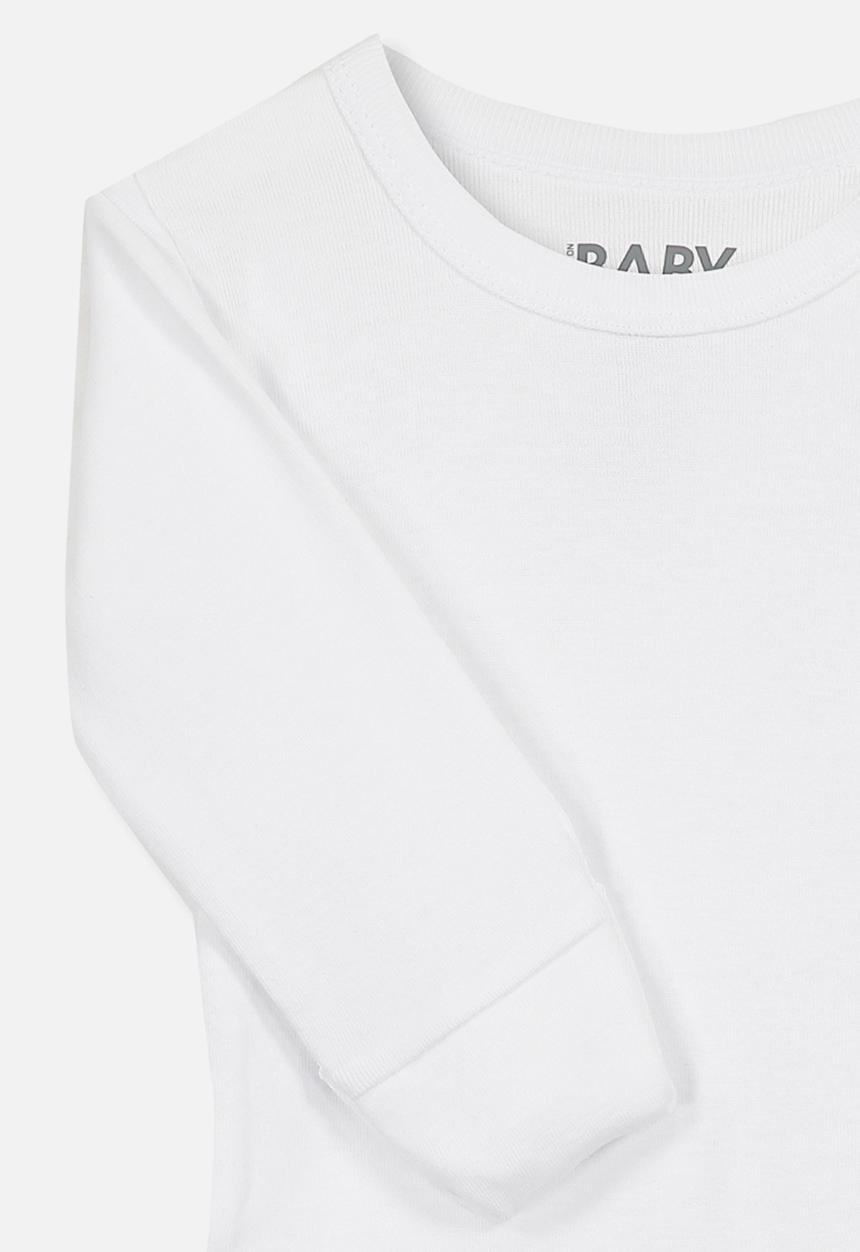 Cotton On - New born long sleeve bubbysuit - white