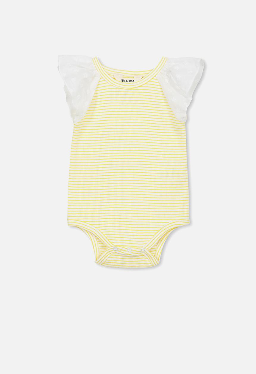 Cotton On - Katie flutter all in one -  yellow