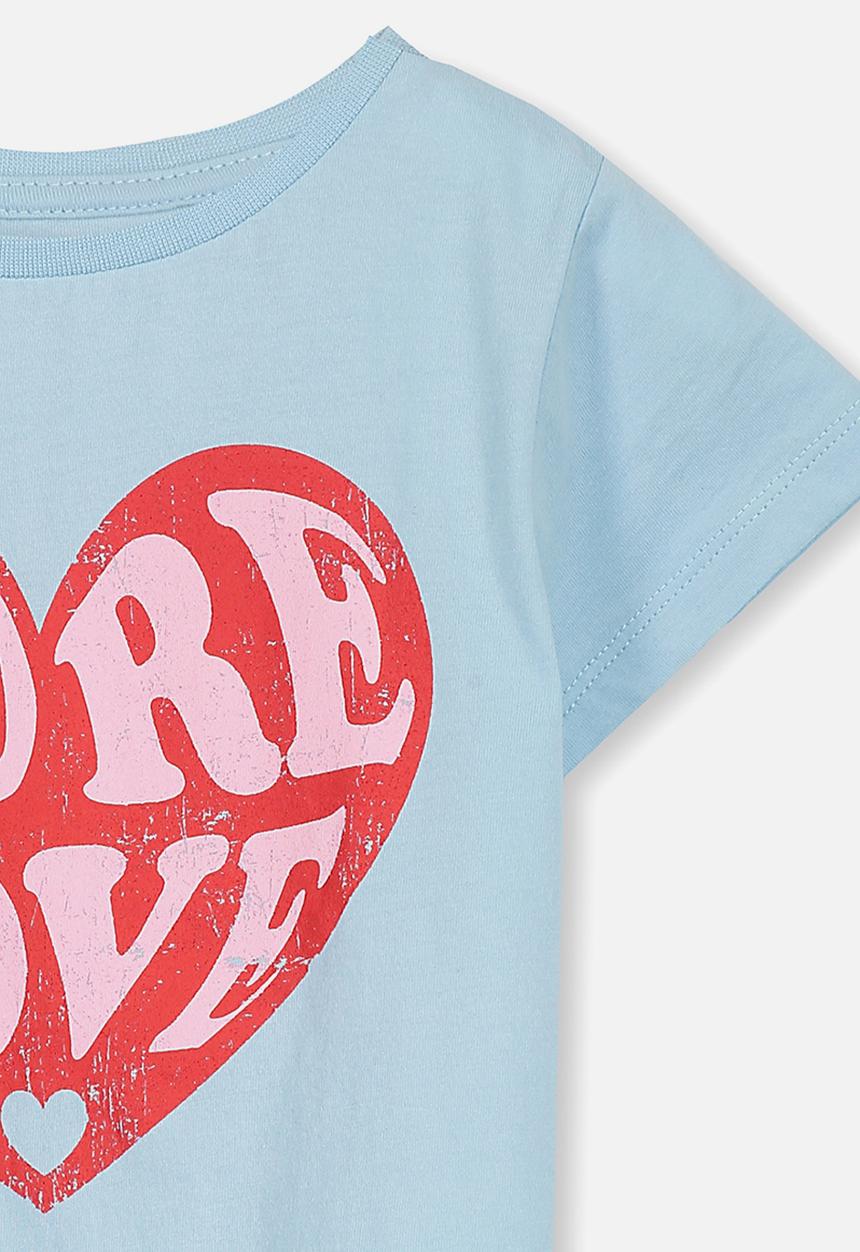 Cotton On - Penelope more love short sleeve  - blue