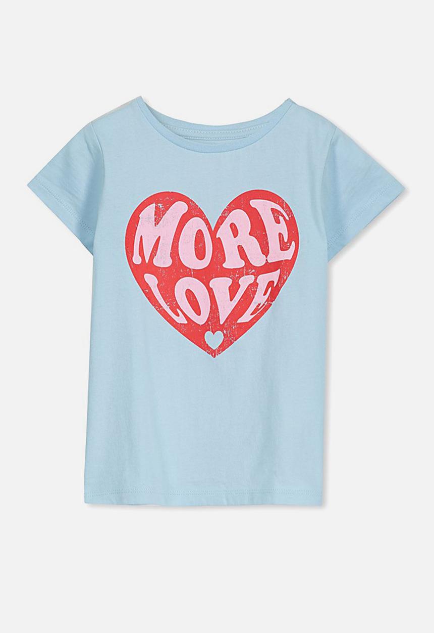Cotton On - Penelope more love short sleeve  - blue